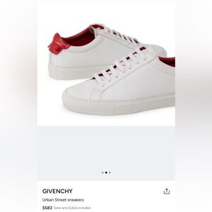 GIVENCHY Urban Street Low-top Sneakers, Comes with Original Box